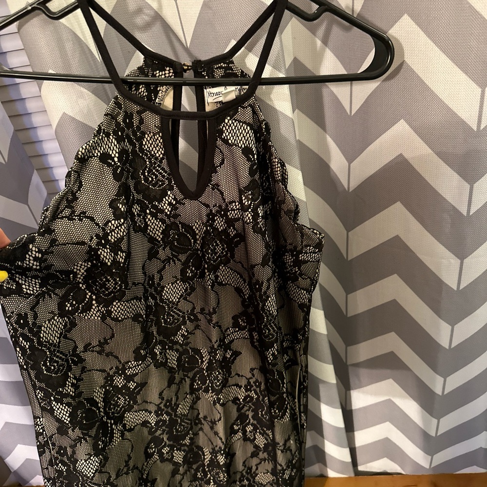 Black Lace Halter Top